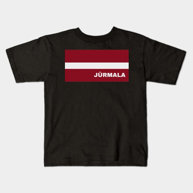 Jūrmala City in Latvian Flag Kids T-Shirt by aybe7elf